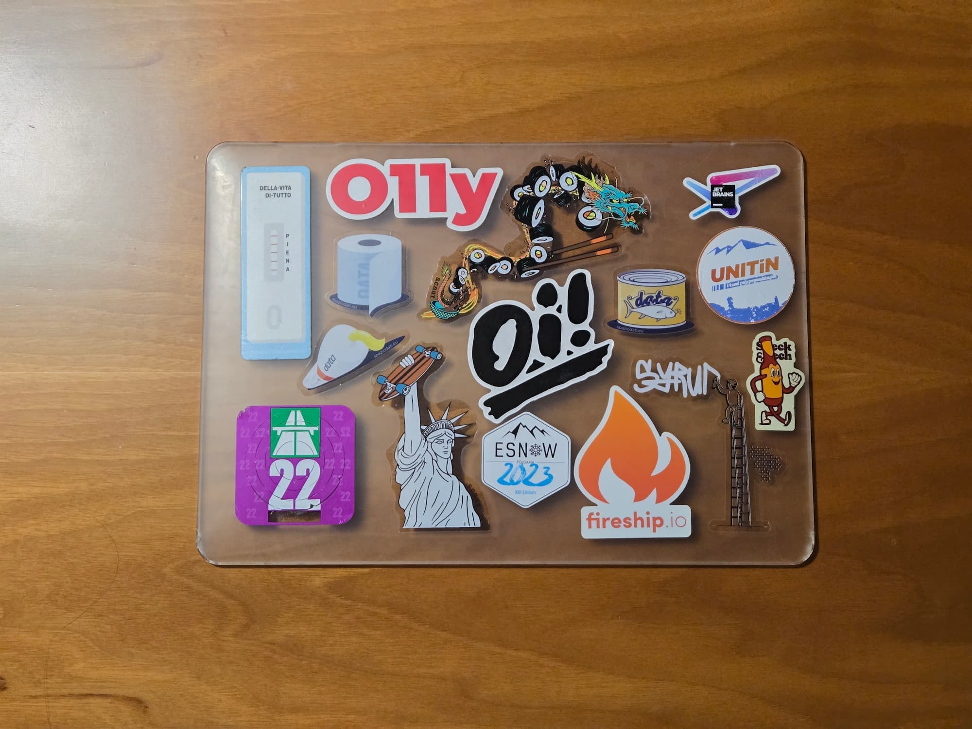 Stickers on the cover of my MacBook Pro 13" · M1